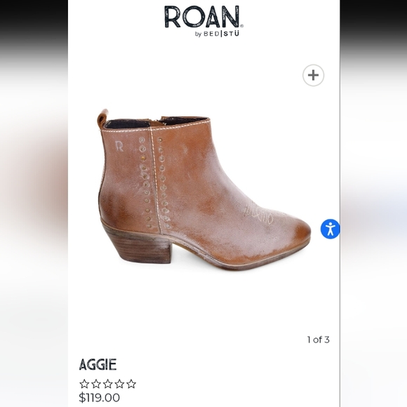 NWT ROAN By Bed Stu 'Aggie' Genuine Leather Western Style in Tan/White - Picture 10 of 10